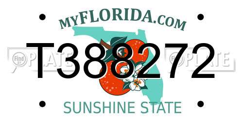 T388272 Florida License Plate