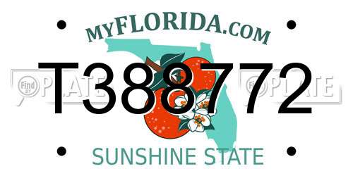 T388772 Florida License Plate