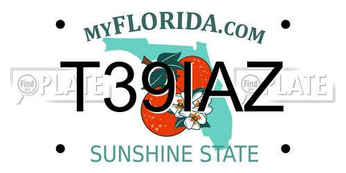 T39IAZ Florida License Plate