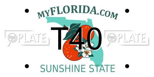 T40 Florida License Plate