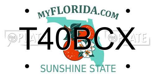 T40BCX Florida License Plate