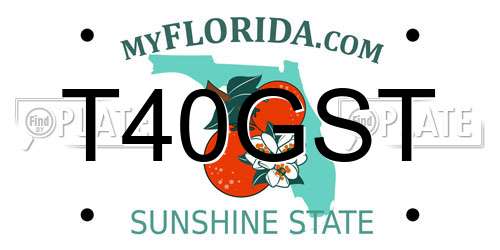 T40GST Florida License Plate