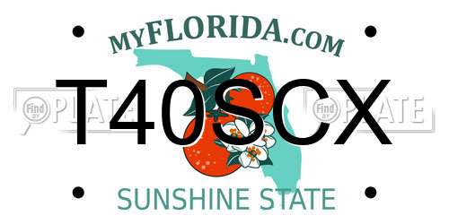 T40SCX Florida License Plate