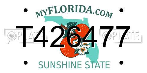 T426477 Florida License Plate