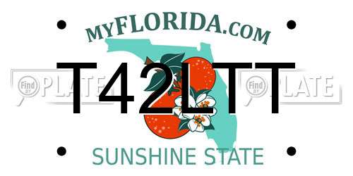 T42LTT Florida License Plate