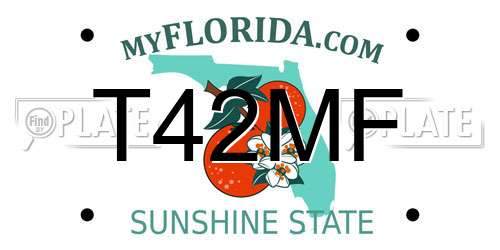 T42MF Florida License Plate