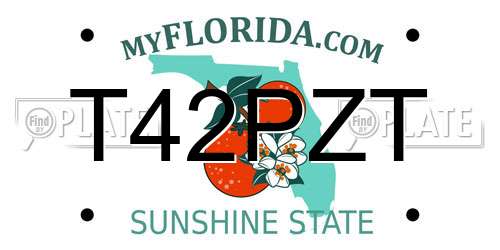 T42PZT Florida License Plate