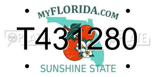 T431280 Florida License Plate