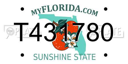 T431780 Florida License Plate