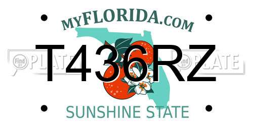 T436RZ Florida License Plate