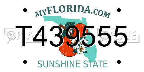 T439555 Florida License Plate