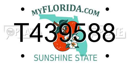 T439588 Florida License Plate