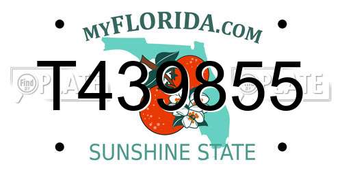 T439855 Florida License Plate