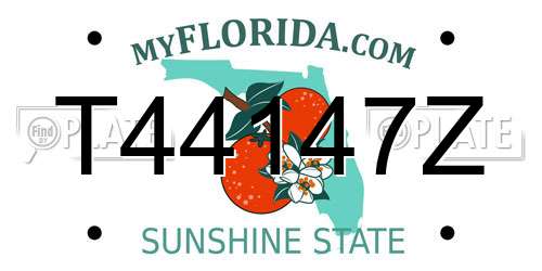 T44147Z Florida License Plate