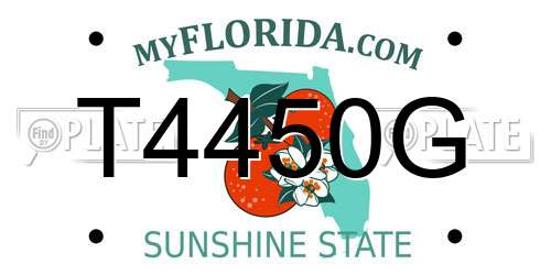 T4450G Florida License Plate
