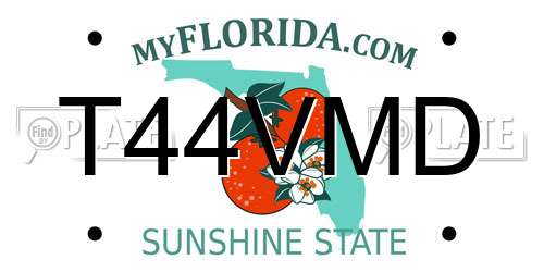 T44VMD Florida License Plate