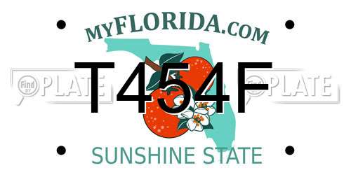 T454F Florida License Plate