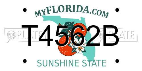 T4562B Florida License Plate