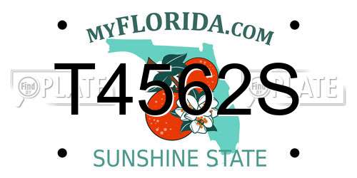 T4562S Florida License Plate