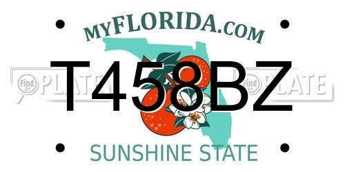 T458BZ Florida License Plate