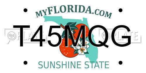 T45MQG Florida License Plate