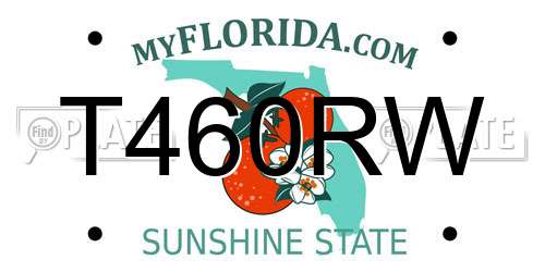 T460RW Florida License Plate