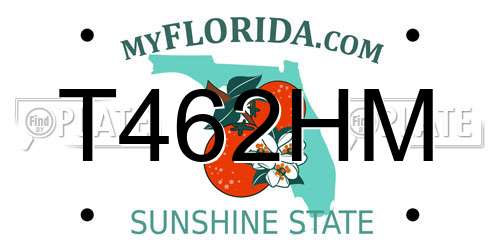 T462HM Florida License Plate