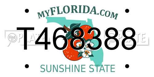 T468388 Florida License Plate