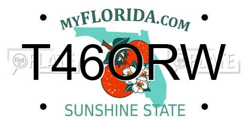 T46ORW Florida License Plate