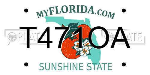 T471OA Florida License Plate