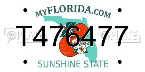 T476477 Florida License Plate