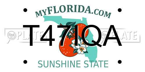 T47IQA Florida License Plate