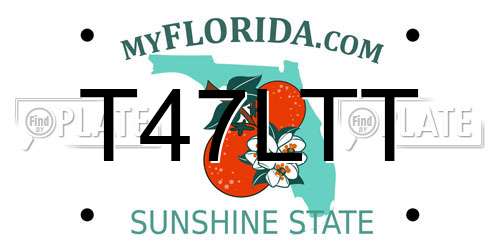 T47LTT Florida License Plate