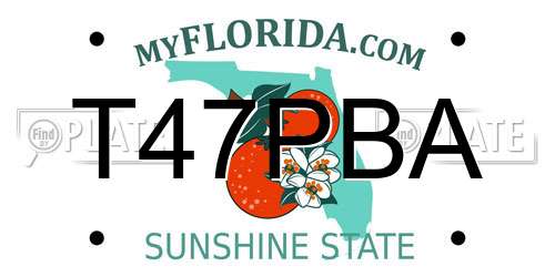 T47PBA Florida License Plate