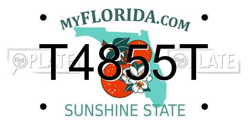 T4855T Florida License Plate