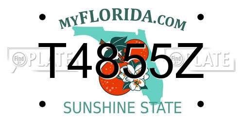 T4855Z Florida License Plate