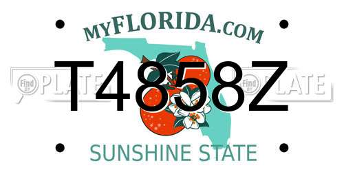 T4858Z Florida License Plate
