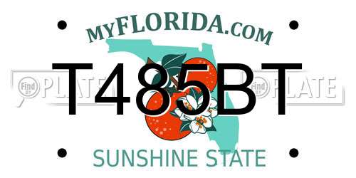 T485BT Florida License Plate