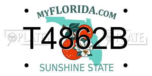 T4862B Florida License Plate