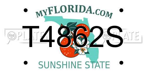 T4862S Florida License Plate