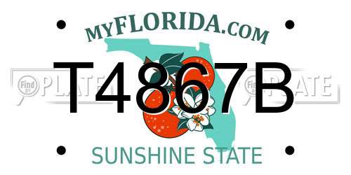 T4867B Florida License Plate