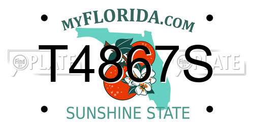 T4867S Florida License Plate