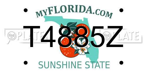 T4885Z Florida License Plate