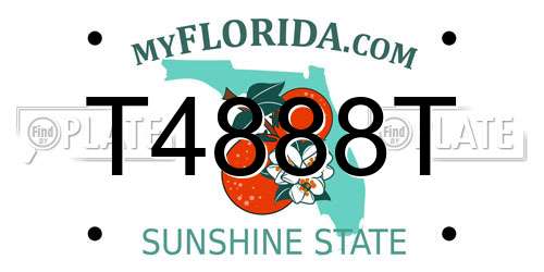 T4888T Florida License Plate