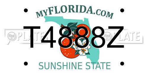 T4888Z Florida License Plate