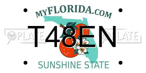 T48EN Florida License Plate