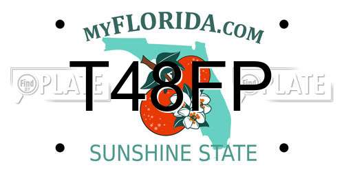 T48FP Florida License Plate