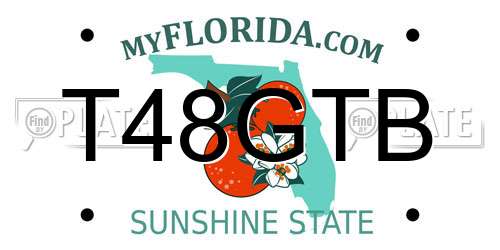 T48GTB Florida License Plate