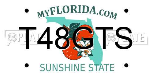 T48GTS Florida License Plate