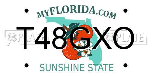 T48GXO Florida License Plate